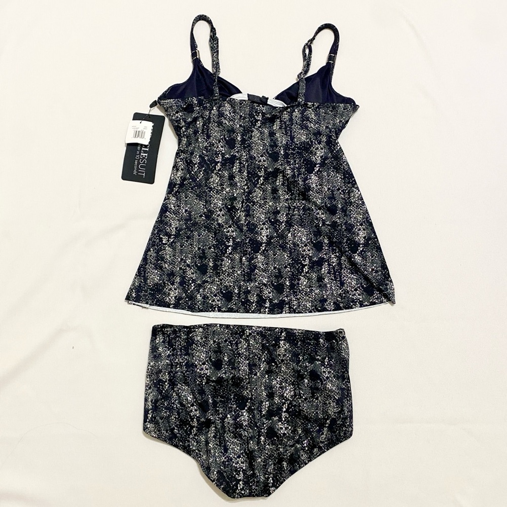 Miraclesuit Surplice Tankini & Norma Jean Bottom Set Snakeskin Print 38DD / 14 - Picture 2 of 10